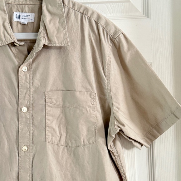 GAP Slim Fit Stretch Shirt Soft Poplin Size M - Picture 2 of 8